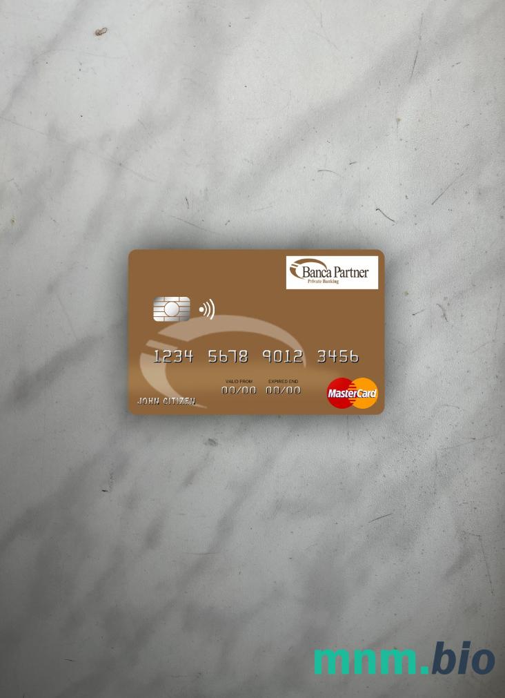 San Marino Banca Partner wygląd zdjęcia mastercard skan PSD + zdjęcie